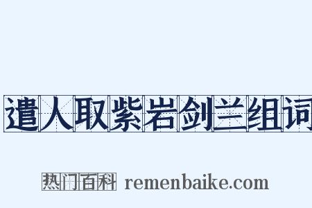 遣人取紫岩剑兰组词是什么意思的图片